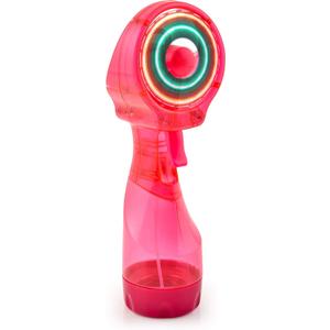 O2COOL LED Lights Deluxe Handheld Battery Powered Water Misting Fan (Raspberry)