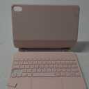 GreenLaw for iPad 11th(A16,2025)/10th(2022) Generation Case with Keyboard, Magic-Style Keyboard Stand, 7 Color Backlit, Stain-Resistant Surface, Multi-Touch Trackpad, Blush Pink
