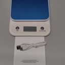 Digital Food Scale for Kitchen 11lb/0.1oz, 5kg/0.1g, Kitchen Scale for Cooking Baking, Built-in 300mAh Li-Battery, Rechargeable Type-C Charging White (1)