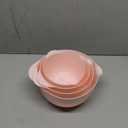 BoxedHome Nesting Plastic Mixing Bowl Set, 4 Piece Mixing Bowl Set with Pour Spouts, Size 1.7, 2.5, 3.5 and 4.5qt, for Prepping, Mixing, Baking, Cooking(2023 New Version, Pink)