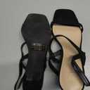 DREAM PAIRS Womens Slingback Heels Square Open Toe Strappy Sandals Ankle Strap High Heeled Dressy Shoes (Black) 8.5