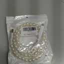 Aolcev USB C Cable 66W 2 in 1 Multi USB to USB C Fast Charging Cable 3.3FT Cute Beaded Phone Charger Pearl USB Type C Charger Cord for iPhone 17 16 Pro 15 14 13 Pro Max Galaxy S26 S25 Ultra iPad White