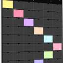 4" x 6" Index Card Holder Sleeve Hanging Wall Mount 48 Pocket Chart Organizer 48 Slot Plastic Index Chart for Display Business Office Classroom School Library Homework Profile