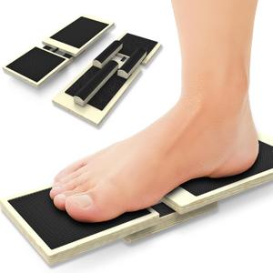 Ankle Foot Strengthener Wood Single Leg Ankle Balance Board Posture Corrector, Foot Stretcher for Plantar Fasciitis Relief Home Gym Fitness Equipment