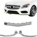 XQSMWF 3Pcs Front Bumper Lip Moulding Trim Chrome Compatible with Mercedes Benz W218 CLS400 500 550 2015-2018, Replace 2188851774 2188851574 2188851674