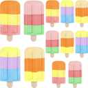 12 Pcs Ice Cream Sidewalk Chalk Bulk Washable Multicolor Sidewalk Chalk Paint Party Favors for Kids Adults Fun Summer Playground Outdoor Activities Painting on Chalkboard Blackboard