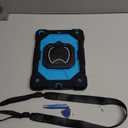 Case for iPad 9th Generation iPad Case 9th 8th 7th Generation iPad 10.2 Inch iPad 9th Gen Cover with Screen Protector Pen Holder TabletCases for Kids 360 Rotating Stand, Black Blue