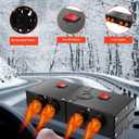 DaisyInner 500w Car Heater 12 Volt Camping Heaters Windshield Heater Kit Window Defogger Defroster for Winter Automobile Windscreen Car Camper (12v)