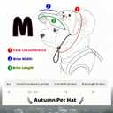 New York Embroidered Pet Hat, Black and Cream Plush Winter Cap for Dogs and Cats (Black, Medium)