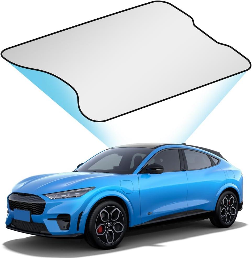 Glass Roof Sunshade Compatible with Ford Mustang Mach-E Accessories 2025 2024 2023 2022 2021, Heat Insulation Sunroof Sun Shade Blocks 99% UV