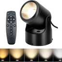 LED Spot Light Indoor 8W 2700K-6500K Adjustable White Soft Spotlight Accent Lighting 5.9 FT Cord with Switch