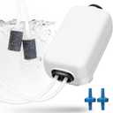 AQUANEAT Aquarium Air Pump, Fish Tank Air Bubbler, Adjustable Dual-Outlet Hydroponic Oxygen Aerator with Air Stones, Airline Tubing, Check Valves (20-100 Gallons)