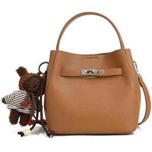 Ladies' wallet, light luxury bucket bag, lychee patterned handbag, high-end sense, one shoulder versatile crossbody bag