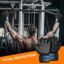 2 x PhAsz Workout Gloves for Full-Finger,Ventilated Weight Lifting Gym Lifting Gloves with Wrist Wrap Support for Men & Women,Full Palm Protection,for Weightlifting,Training,Fitness,Hanging (Small, black)