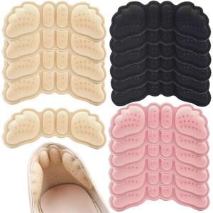 Heel Grips Cushion Inserts for High Heels, 18 Pieces in 3 Colors, Anti-Slip Shoe Liner Pads for Women and Men