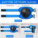 Wemfg Kids Protective Gear Set Knee Pads for Kids 3-14 Years Toddler Knee and Elbow Pads with Wrist Guards 3 in 1 for Skating Cycling Bike Rollerblading Scooter