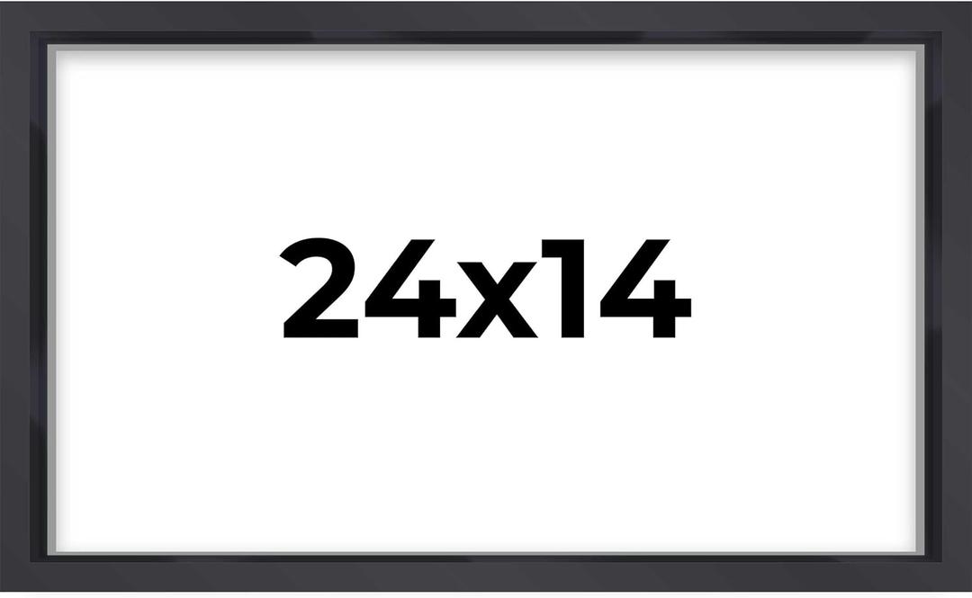 14x24 Shadow Box Frame Contemporary Black | 3/4" Depth of Usable Space| Interior Size 14x24 or 24x14 Inches| UV Resistant Acrylic, Acid-Free Backing, Wall Hangers | Made in USA