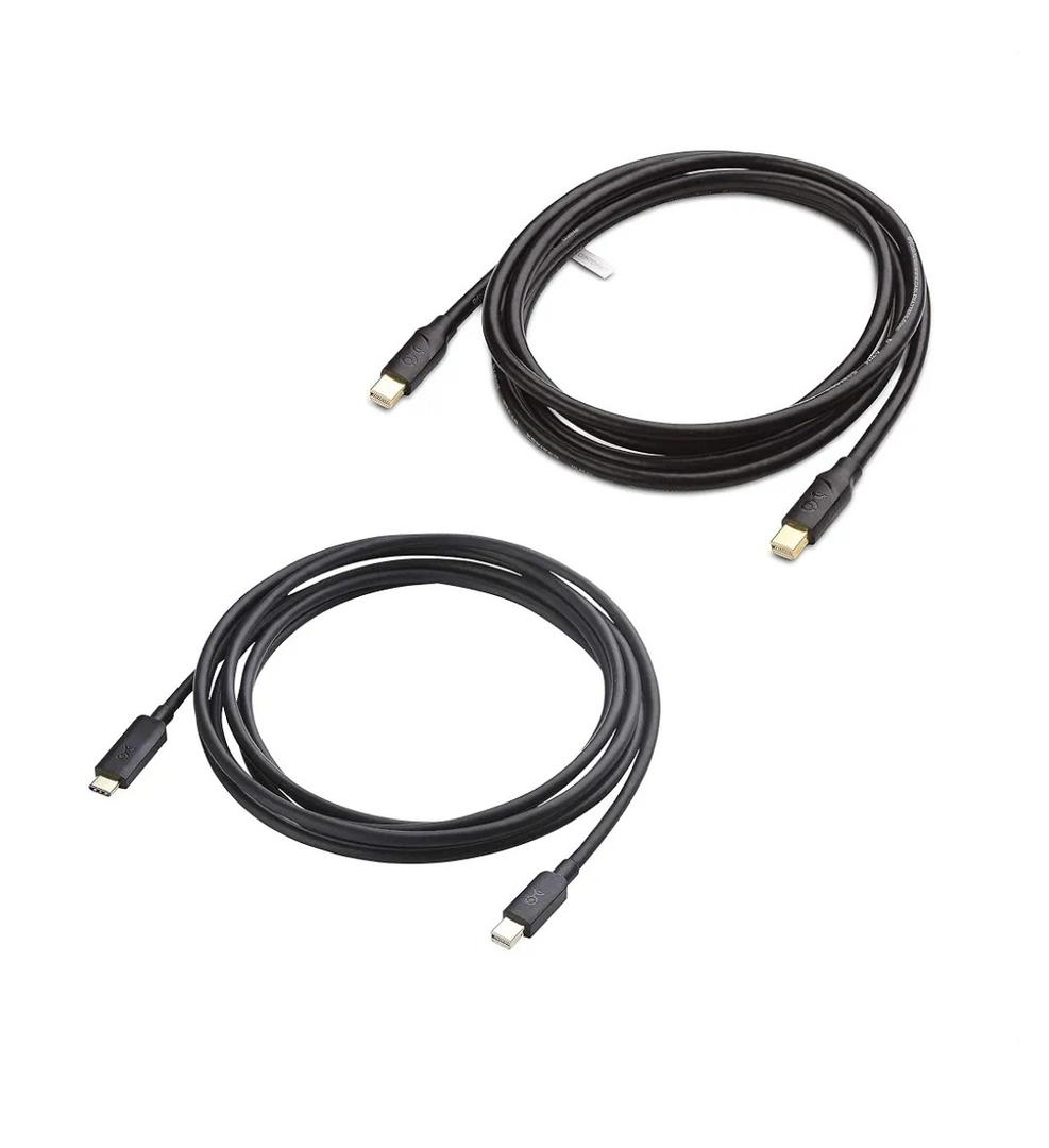 Cable Matters Mini DisplayPort to Mini DisplayPort Cable in Black 6 Feet - 4K Resolution Ready & Unidirectional USB C to Mini DisplayPort Cable (USB C to Mini DP Cable)