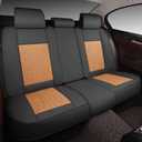 GXT Bench Seat Cover, Premium Faux Leather Bench Seat Covers for Trucks - Universal Fit for Most Sedans SUV Pick-up Truck, Durable for Long Lasting Protection(Earth Yellow and Grey)