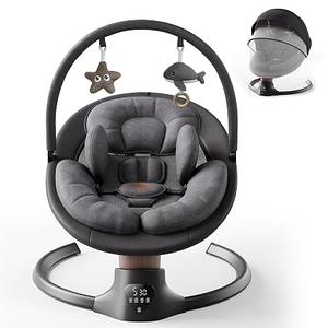 Baby Swings for Infants, FasonBaby Electric Baby Swing with Bluetooth Music | Infant Swing with 5 Speeds, 10 Preset Melodies and Remote Control, Portable Baby Swing for Indoor and Outdoor