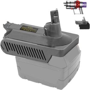 V10 Adapter for Milwaukee M18 18V Lithium Battery Convert to for Dyson V10 SV12 Animal Absolute Motorhead Fluffy Total Cordless Stick Vacuum Cleaner (only Adapter)