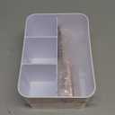 Compact Shower Caddy Dorm - Portable Bathroom Caddy Organizer with Handle and Adjustable Divider for College Dorm & Shared Bathroom, Hard Plastic Shower Basket Tote for Toiletry Drainage, Pink (Rose Gold)