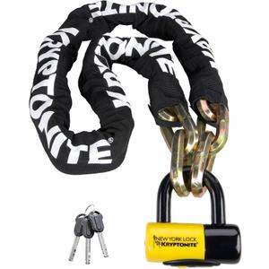 Kryptonite New York Fahgettaboudit Chain 1415 & New York Disc Lock (Black)