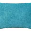 Jeneoo Decorative Turquoise Blue Throw Pillow Covers Lumbar Chenille Solid Cushion Couch Cases for Home Livingroom Sofa Decor (Set of 1, 14 x 26 Inches)