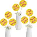 Softball Theme Centerpieces for Table 12pcs Glitter Softball Centerpiece Sticks Softball Party Decoration for Girls Softball Birthday Party Baby Shower Decoration Supplies