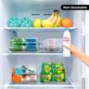 4 Packs Refrigerator Organizers and Storage Width Adjustable Can Organizer for Refrigerator Expandable Soda Can Dispenser for Beer Soda Pop Can Soda Organizer for Fridge Kitchen Pantry Clear