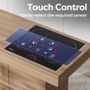 CDV 6000W Built-in Induction Cooktop 4 Burners, 24 Inch Electric Cooktop Touch Control Ceramic Glass Plate 9 Power Levels Fast Heating Child Safety Lock
