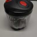 Cambom Manual Food Chopper Vegetable Cutter, Hand String Vegetable Chopper Onions Cutter for Vegetable Fruits Nuts BPA Free Food Safe Material, 900ml Black