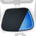 Gel Seat Cushion for Long Sitting - Portable Gel Cushion with Ergonomic Honeycomb Design - Large Size 16" x 13" x 1.75" Gel Seat Cushions for Pressure Relief Sores With Removable Cover Washable