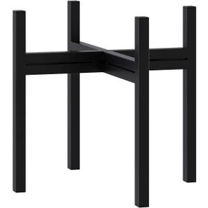 FaithLand Mid Century Plant Stand Indoor Outdoor (EXCLUDING 8" Plant Pot), Metal Planter Stand, Potted Plant Holder, Black, Hold Up to 8 Inch Planter - Upgraded Design