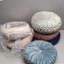 Yerliker 6 Pcs Floor Pillow Cushions 15inch Round Velvet Throw Pillows Colorful Flexible Cushions Alternative Pillows for Couch Chair Home Office Classroom Decor(Boho Color)