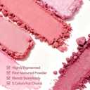 Color Nymph Powder Blush Makeup, Matte Red Blush with Brush, Natural Lightweight Finish, Smooth, Blendable & Long-Lasting, Gentle Formula for All Skin, Cruelty-Free & Vegan - 03# Eos