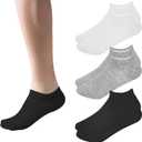 3 x Sunm Boutique No Show Socks Womens Low Cut & Non Slip, Invisible Liner Casual & Formal Socks, Flat Boat Line 3 Pairs (M)