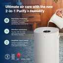 BLUEAIR Air Purifier + Humidifer for Bedrooms up to 1,726 sq ft, 2in1 DH3i
HEPASilent Filtration + 360° InvisibleMist, AHAM Verified, Auto Mode, App Control, 48-Hour Runtime, Auto Wick Dry