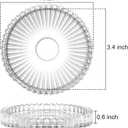 Elsjoy 12 Pack 4 Inch Modern Clear Coaster Set, Round Pillar Candle Holder Plates, Clear Crystal Glass Coaster for Drinks, Bar, Dining Table