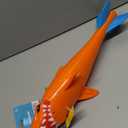 ZHFUYS 18.46" Diving Pool Toy Underwater Swimming Throwing Diving Torpedo Shark (Orange)
