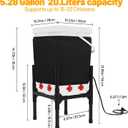 Heated Chicken Waterer 5 Gallon with Stand 20L Chicken Heated Poultry Waterer, 8 Freeze-Proof Nipples with 4 Extras, Chicken Water Heater for Winter, Easy Clean Anti-Tip Design