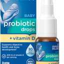 Mommy's Bliss Baby Probiotics + Vitamin D Drops, Supports Digestive Health & Immune Function*, 400IU Vitamin D , Supports Bone Development*, Newborns+, Flavorless, 0.34 Fl Oz (30 Servings)