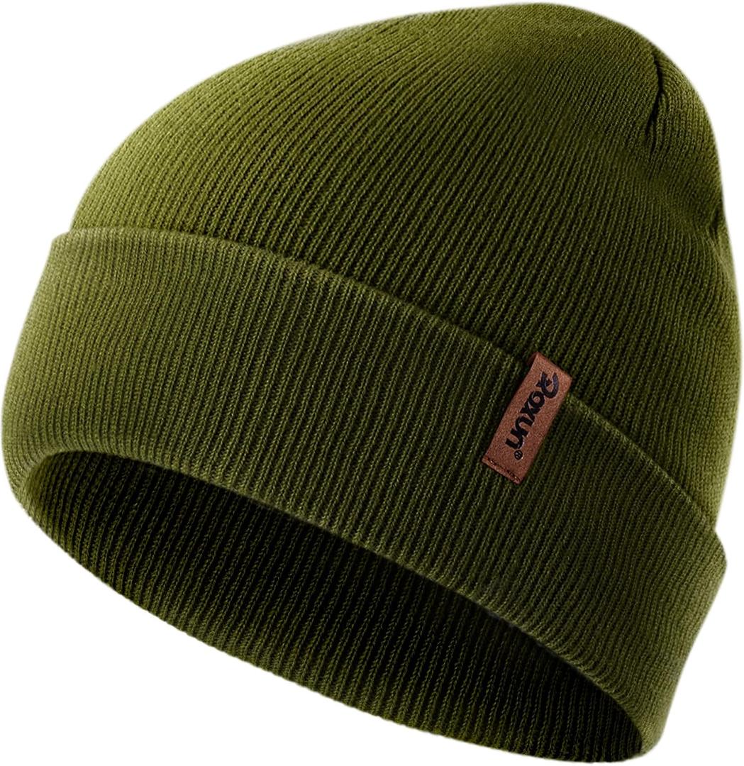 ROXUN Beanie for Men/Women Winter Hat Knit Cuffed Soft Warm Unisex Skull Stocking Cap (Green)