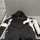 Zwurew Womens Winter Ski Suit Outdoor Sports Waterproof Snowsuit Fur Collar Ski Jumpsuit Coat (Small, 01 Black)