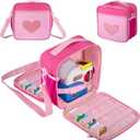 Carrying Case Compatible with Little Tikes Story Dream Machine Starter Set, Portable Toys Bag with Shoulder Strap fits for Little Tikes Projector, Character, Audio Play, Pink (Bag Only)