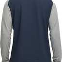 M MAELREG Quarter Zip Pullover Men Moisture Wicking Micro Fleece Performance Raglan Collarless Golf Sweatshirts for Men (M)