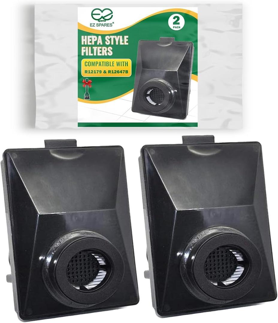 EZ SPARES Compatible With Rainbow E2 HEPA Style Filters for E2-Series,Part R12179 & R12647B Attachment,Washable and Reusable(2PACK)