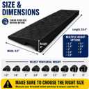 2 Pack 4'' Rise Rubber Curb Ramp,Heavy Duty, 11000lbs Capacity,Threshold Ramps, Car Slope Ramp for Loading Dock Bike Vehicle Warehouse Sidewalk Wheelchair (4" H)