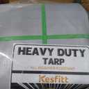 Kesfitt 16 Mil Heavy Duty Waterproof Tarp with Metal Grommets, 20x30 ft, Silver & Blue Reversible Poly Tarp for Outdoor Protection, Yard, Worksite, Equipment, Veicles,Pools Coverage