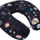 Memory Foam Travel Pillows for Airplanes - Soft Galaxy2 U Shaped Plane Neck Pillow for Sleeping for Traveling, Car, Train, Napping, and Home, Washable
